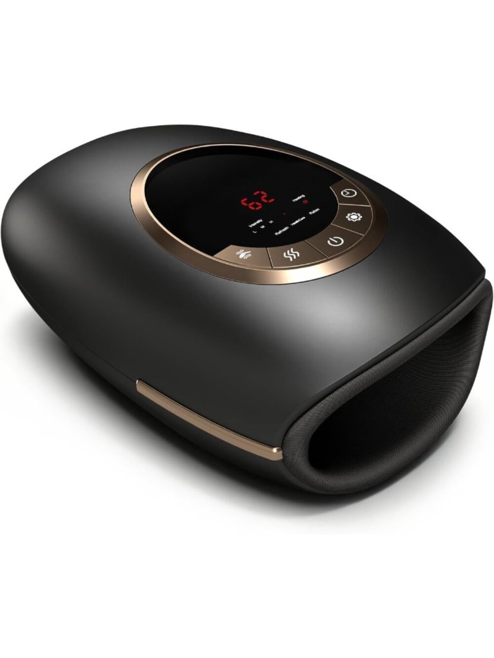 Heated Hand Massager with Compression, 3 Strength Levels, Timer & Large Fit for